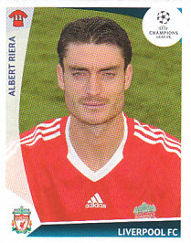 Albert Riera Liverpool samolepka UEFA Champions League 2009/10 #288